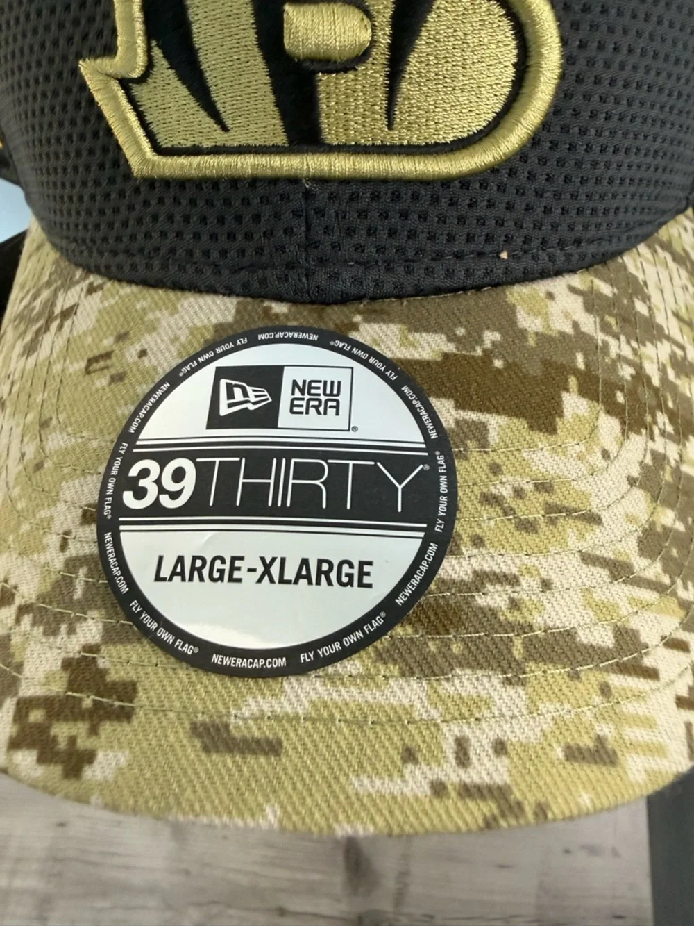 New Era Black and Tan Camo 39THIRTY Stretch Cap
